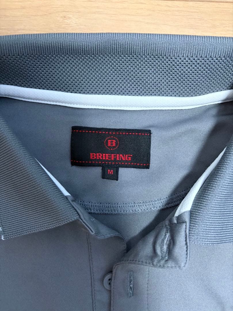 BRIEFING グレー ツアー ポロシャツ Mサイズ BBG221M02