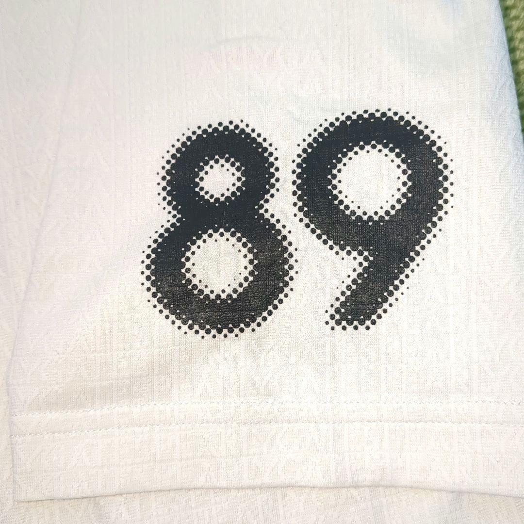 【極美品】パーリーゲイツ モックネック 半袖 シャツ ホワイト サイズ5 L相当