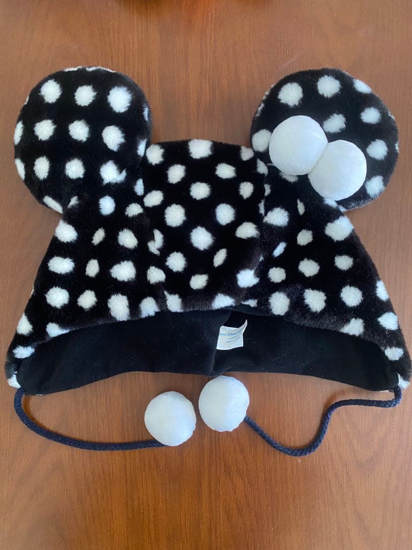 ディズニー ファンキャップ ミニー ドット 水玉 ブラック