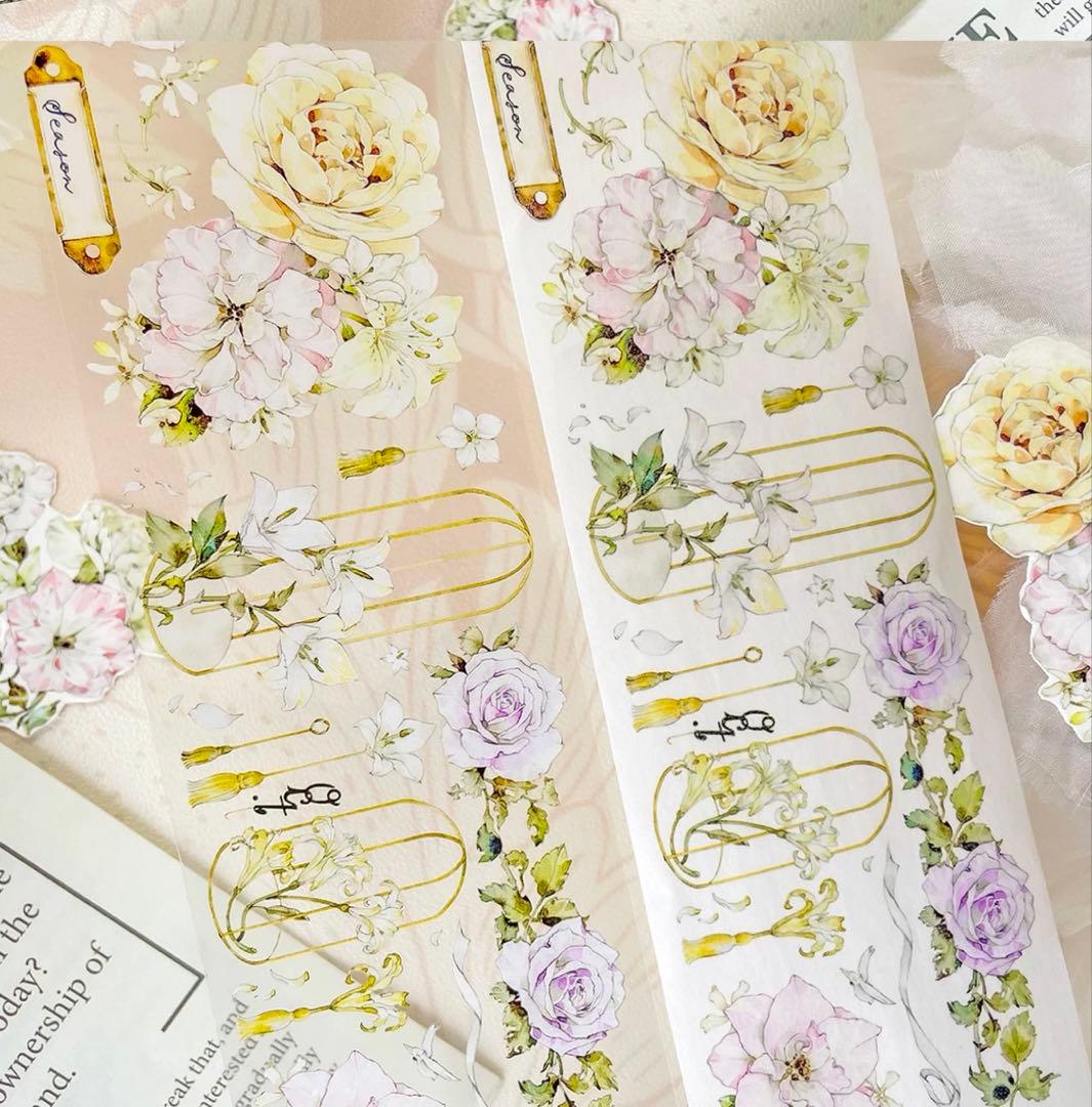 百仓家手帐《漫春日》海外マスキングテープ　マステ 【2132】