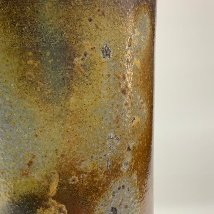 【花入6】備前6  筒形　　松園　　高さ23㎝