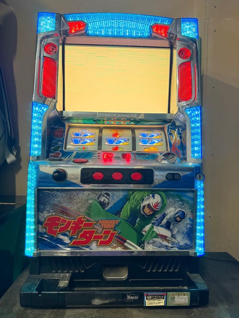 【通電確認済み】ジャンク品★実機　モンキーターン初期スロット　設定キーあり　山佐
