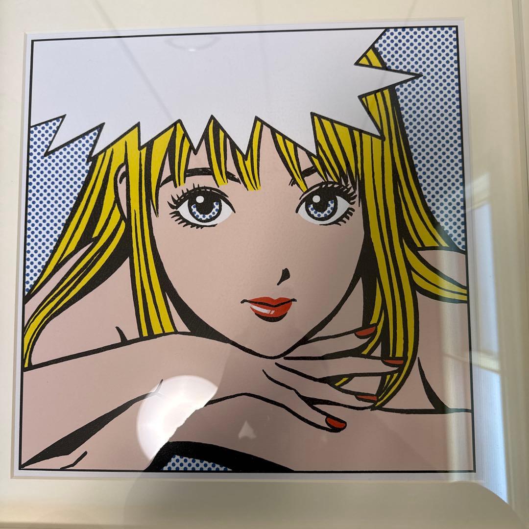 タ*ん様 江口寿史　ストップひばりくん　キャンパスアート40㎝角銀杏BOYS 額