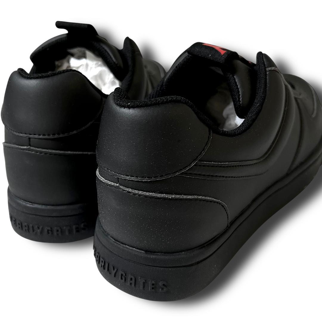 24.5cm パーリーゲイツ メゾンロゴ レザー スパイク ゴルフシューズ