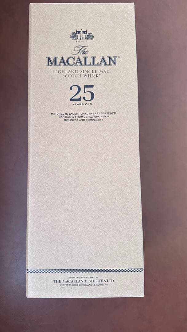 The Macallan 25年マッカランシングルモルトウイスキー空き瓶空き箱