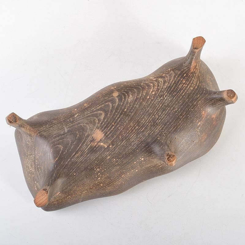 天然石　鑑賞石　菊花石　置物　重さ約24.8kg　唐木台付　F　R6820F