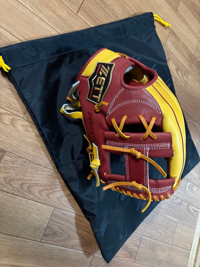 プロステイタス 今宮健太モデル 軟式グローブ 赤黄色