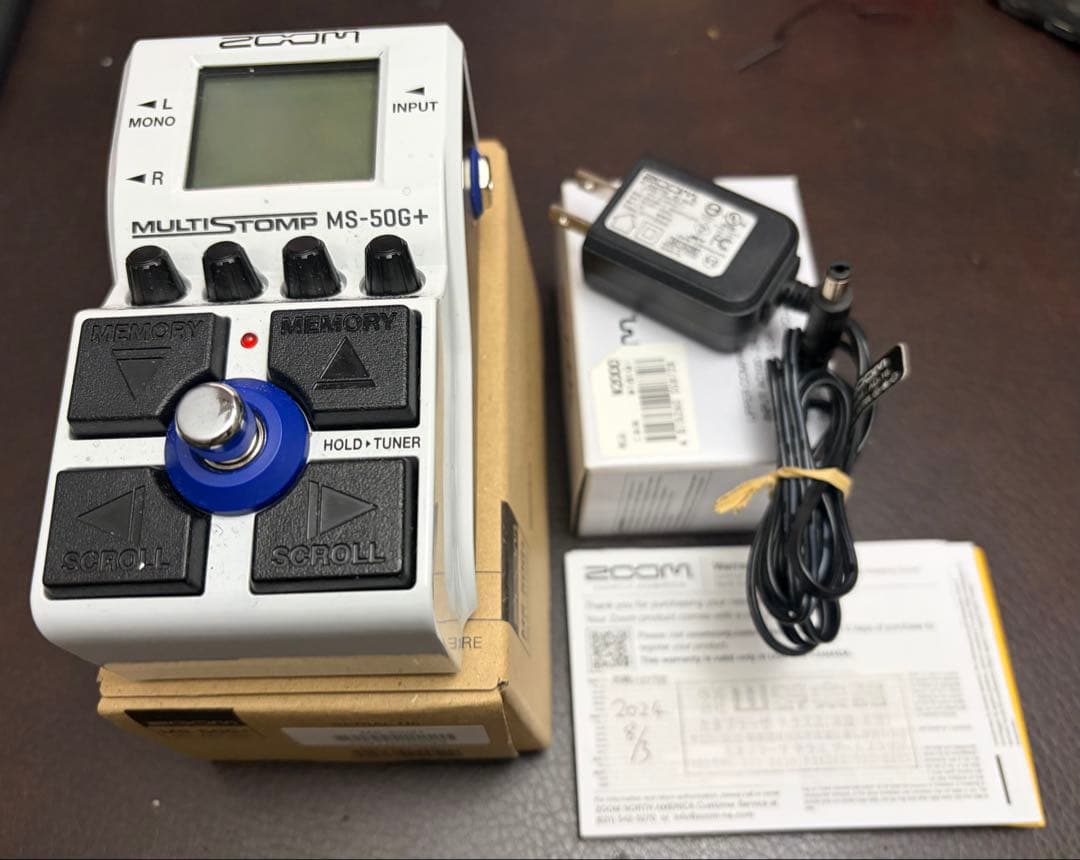 ZOOM ズーム MS-50G+ 純正ACアダプターAD-16A 付き