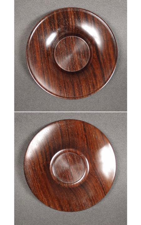 送料無料 省峰造　極上紫檀茶托５客　共箱　未使用