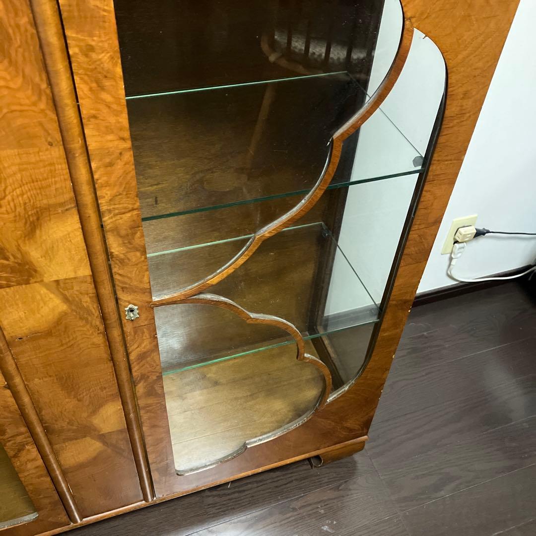 アンティーク　ビンテージ　英国　ショーケース　キャビネット 飾り棚　京都レトロ