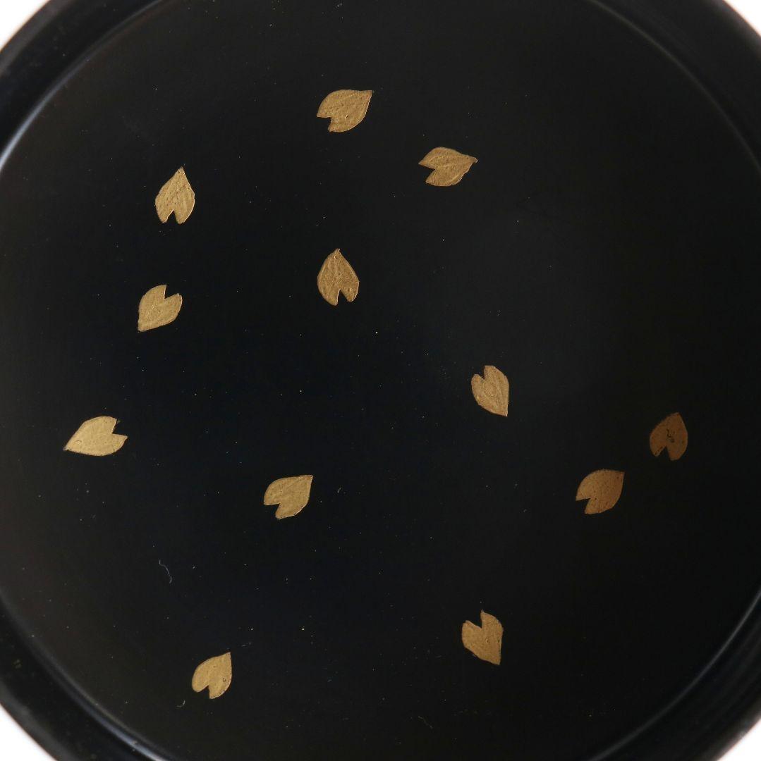 岡本陽斎作 桜川蒔絵 平棗 茶道具 共箱　V773　N2