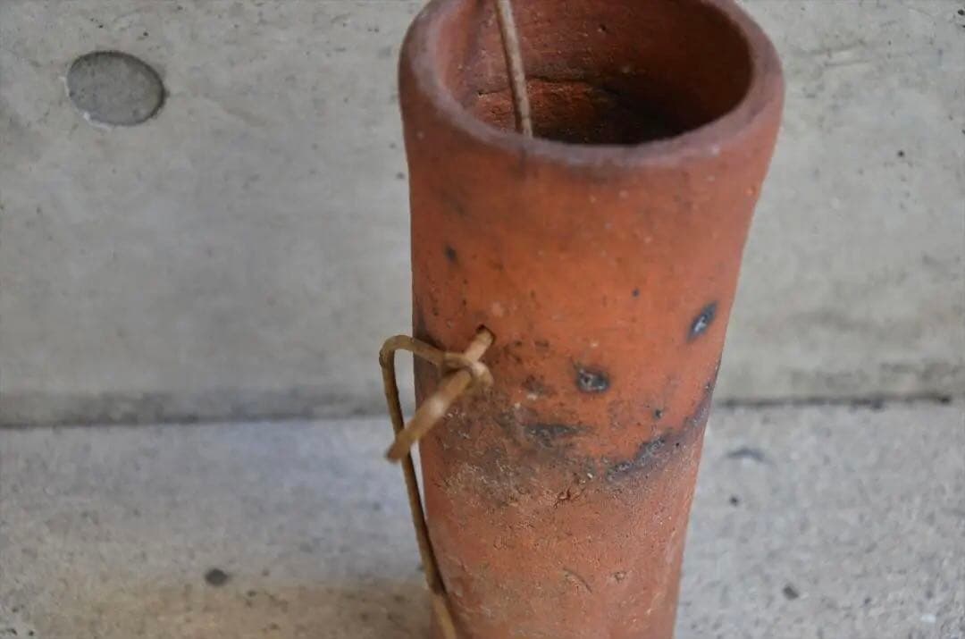 江戸初期　常滑　筒花生　花器　骨董品　アンティーク　g