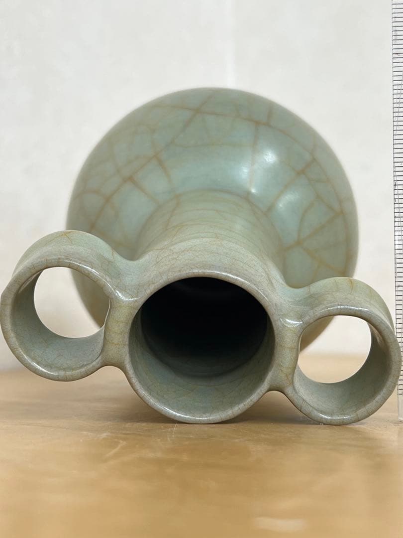 中国宗朝　南宋官窯瓶　唐物古美術　骨董珍品アンティーク　コレクション江戸青磁