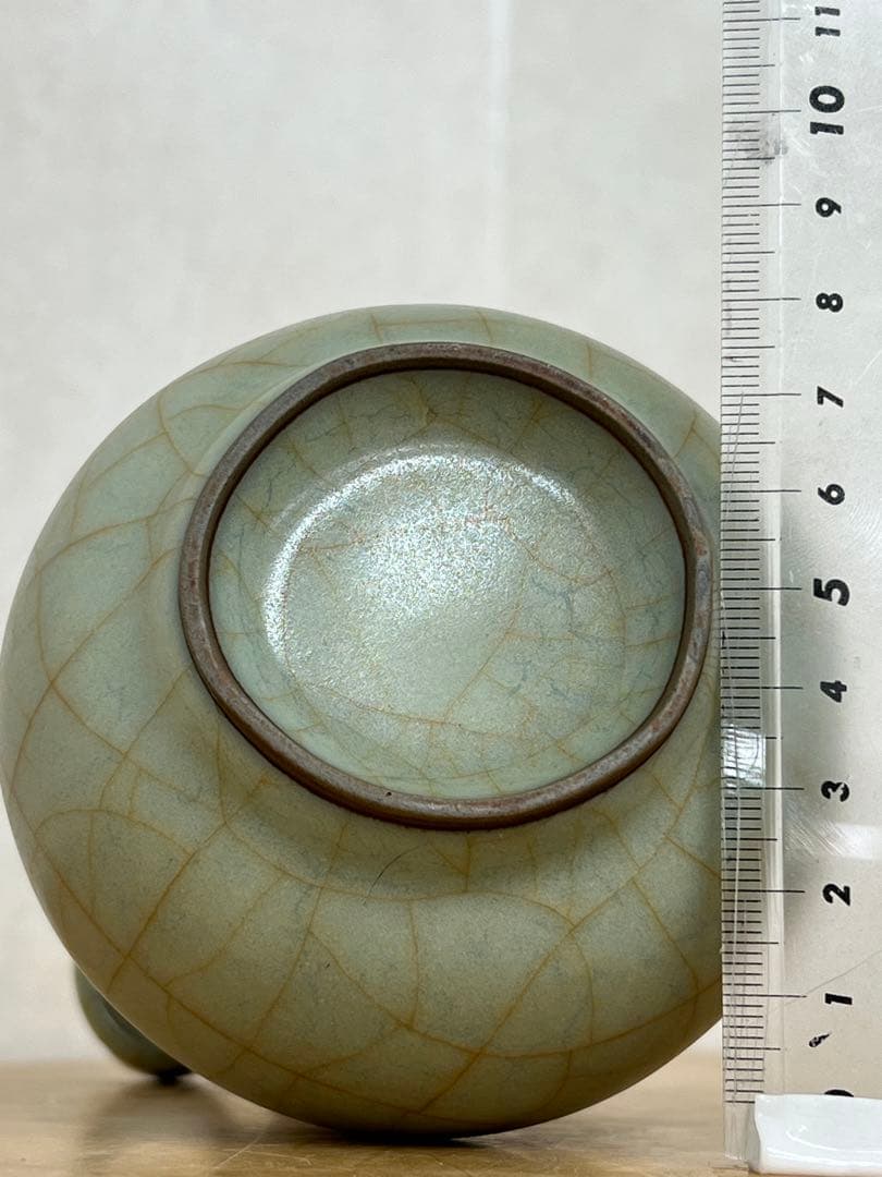 中国宗朝　南宋官窯瓶　唐物古美術　骨董珍品アンティーク　コレクション江戸青磁