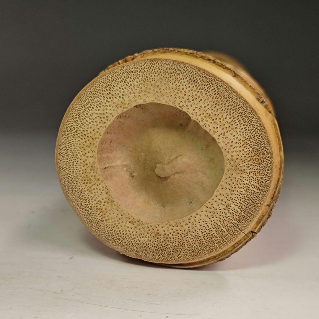 イ916 花器『宗春作』『竹一重切花入　銘　好日　大徳寺　柳紹尚　極箱』茶道具