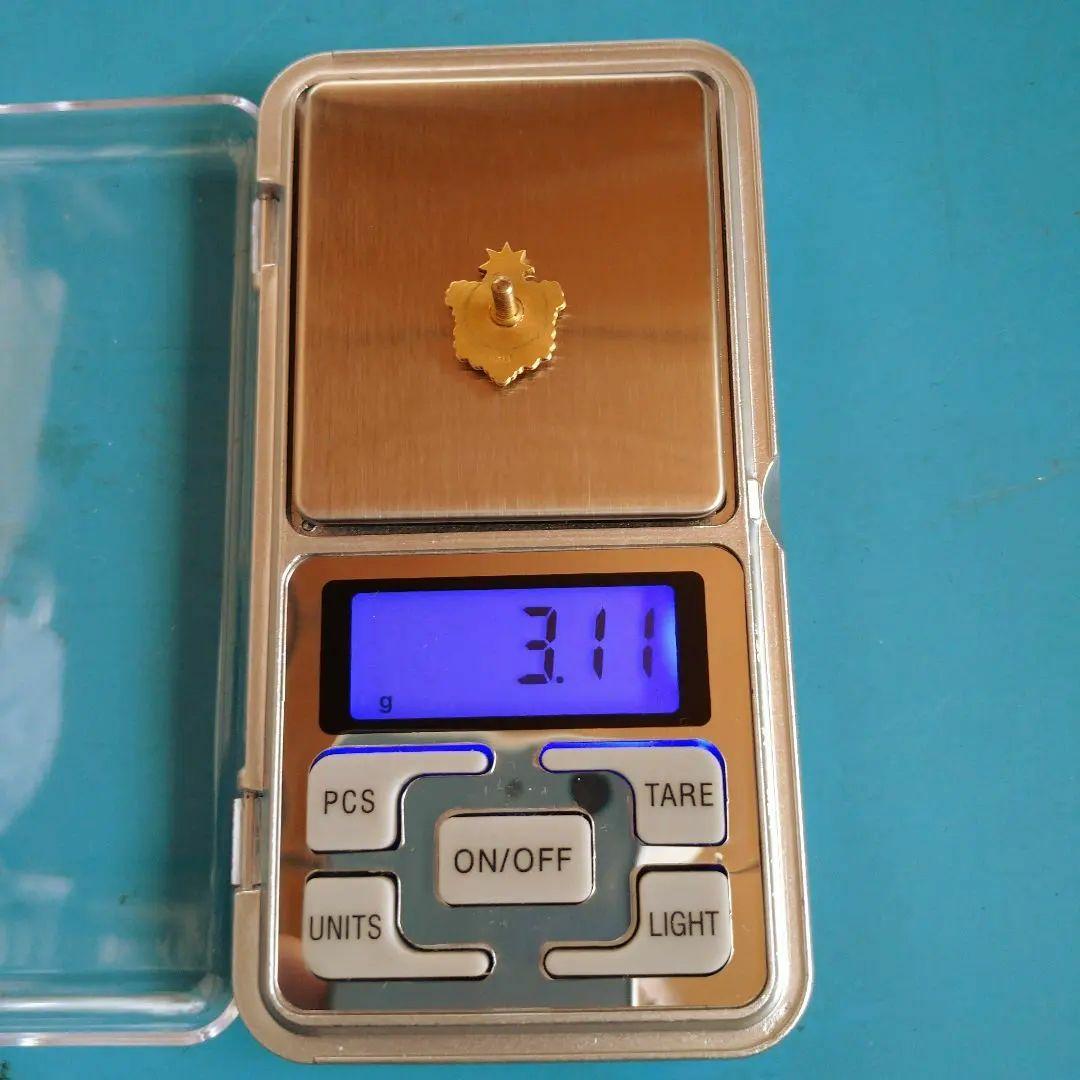 王冠と星のデザイン 襟章 K18 バッチ