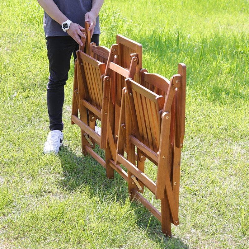 フォールディング ラブベンチ 天然木アカシア材 [5012]