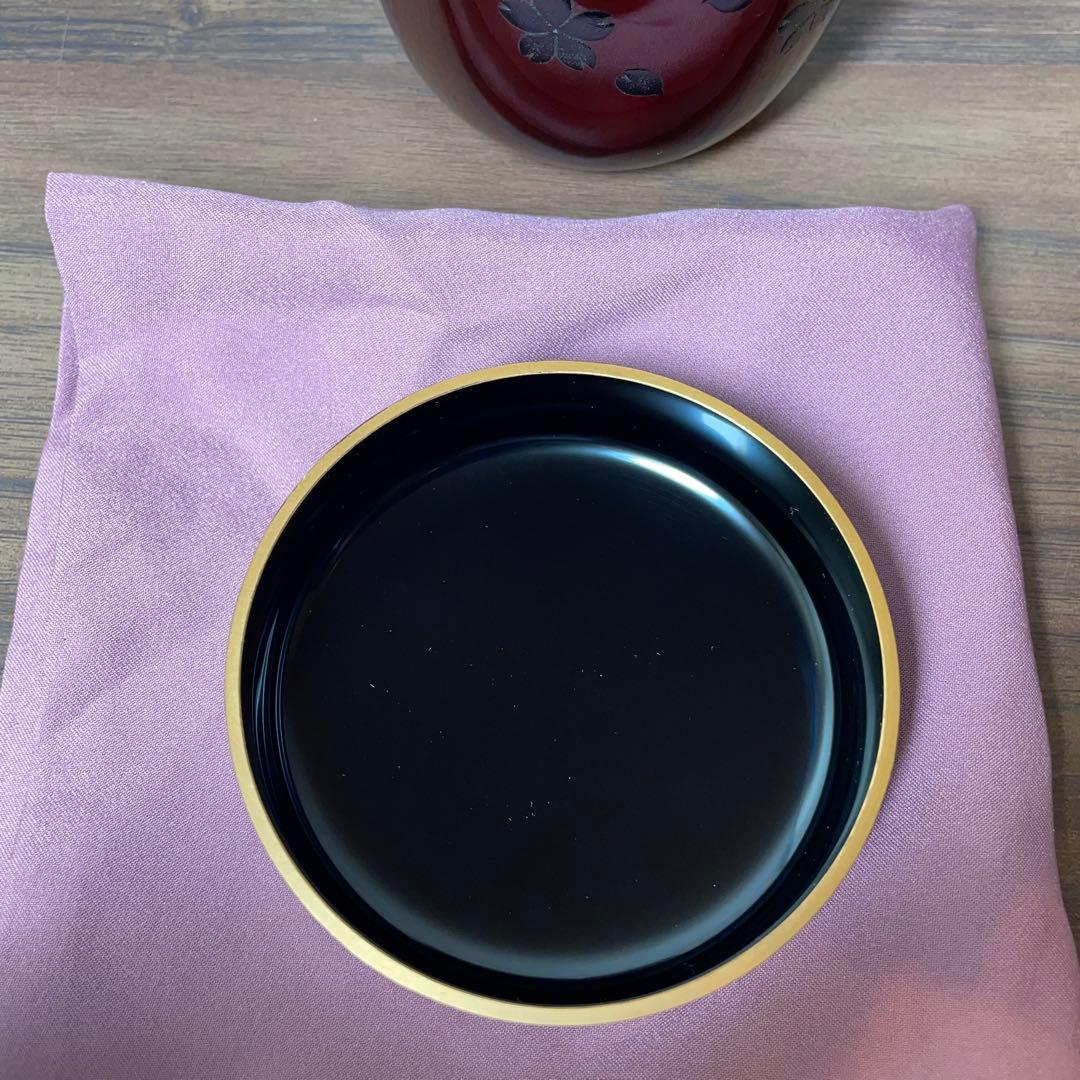 【茶道】大棗　夜桜蒔絵　吉田華正