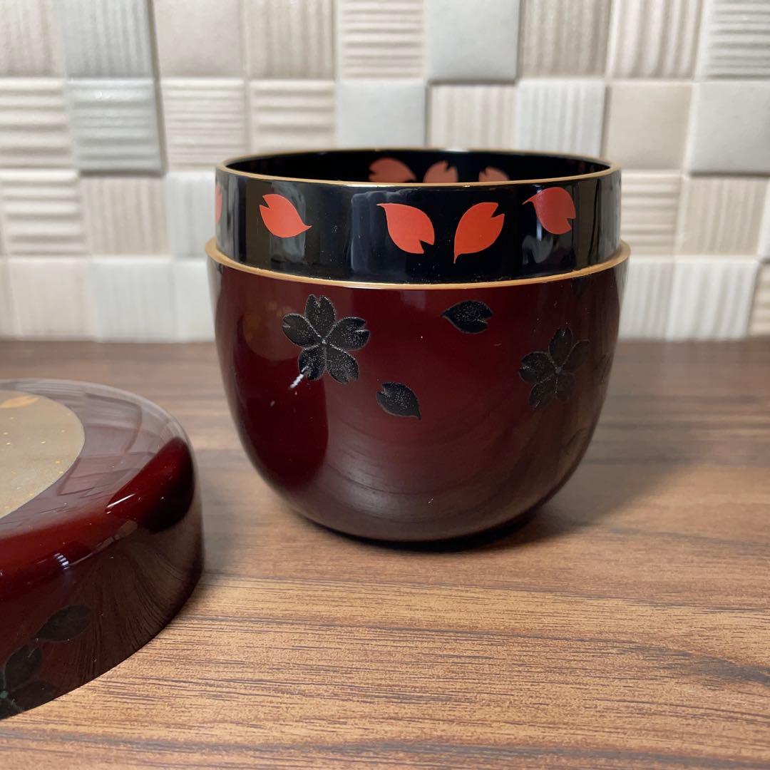 【茶道】大棗　夜桜蒔絵　吉田華正