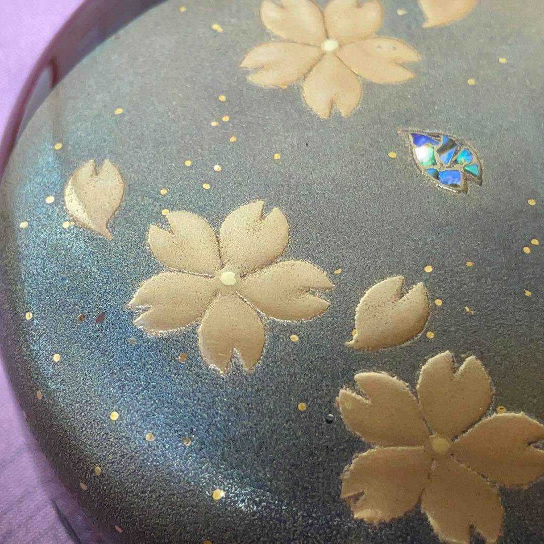 【茶道】大棗　夜桜蒔絵　吉田華正