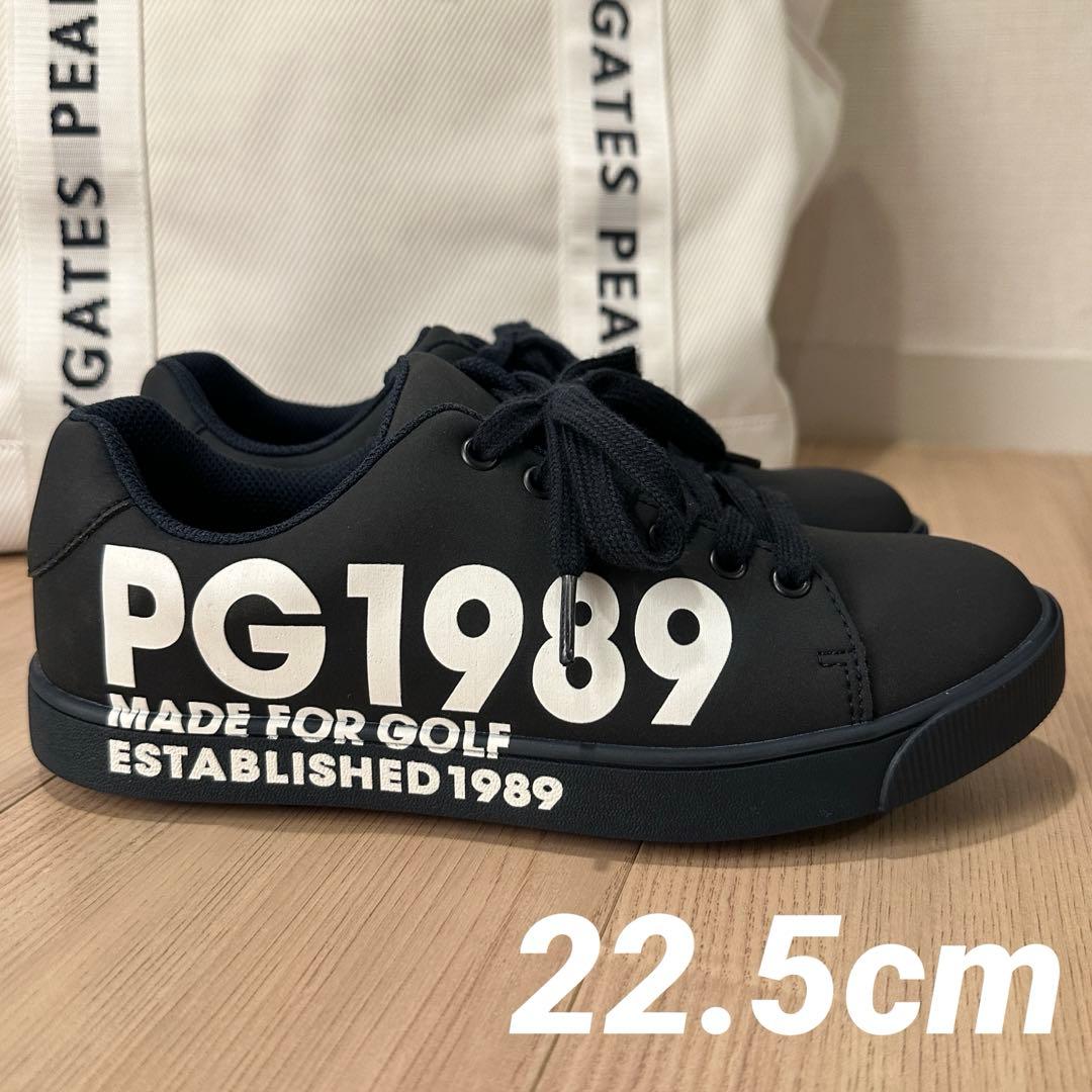 【超美品】パーリーゲイツ ゴルフシューズ スパイクレス ネイビー 22.5cm