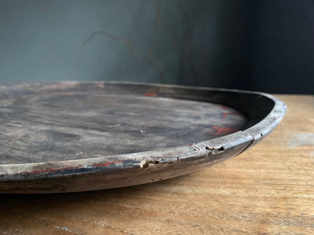 やつれ盆 枯れ盆 貧数寄 朽木盆 古美術 古道具 アンティーク