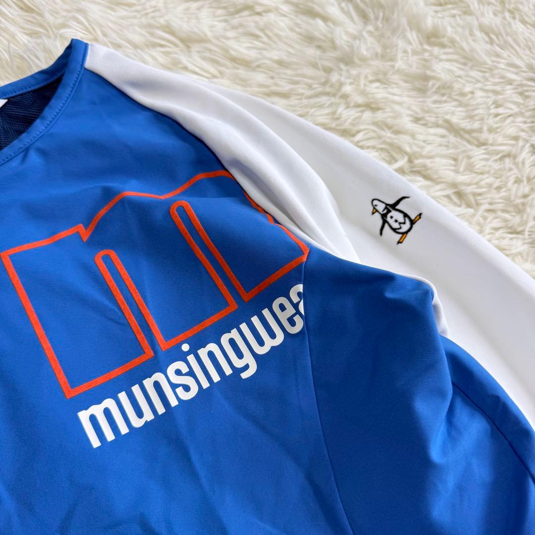 【マンシングウェア】極美品 ジップジャケット ノーカラー Lサイズ レディース