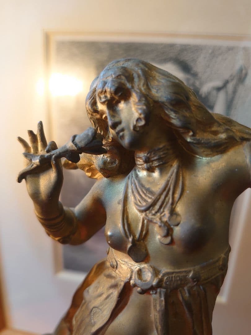 ドイツ19世紀 「Geo.Wagner」フランスアール・デコ　ダンサーブロンズ像