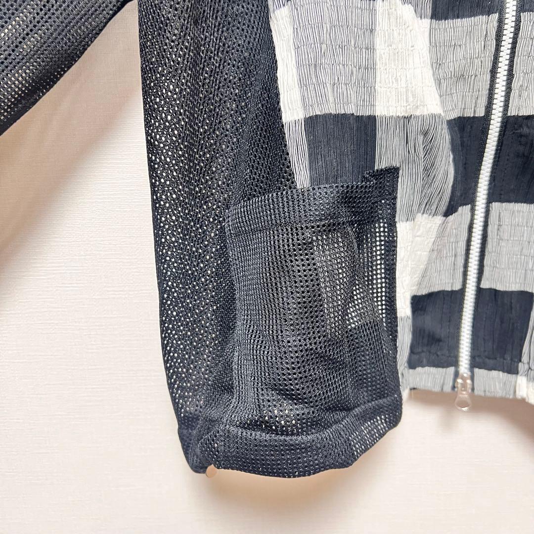 新品　MUNITALP ムニタルプ　チェック柄メッシュジャケット　ゴルフウェア