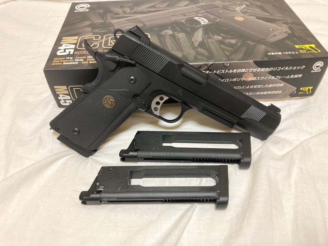 【予備マガジン×2】カーボネイトM45 CQP co2ガスガン　carbon8