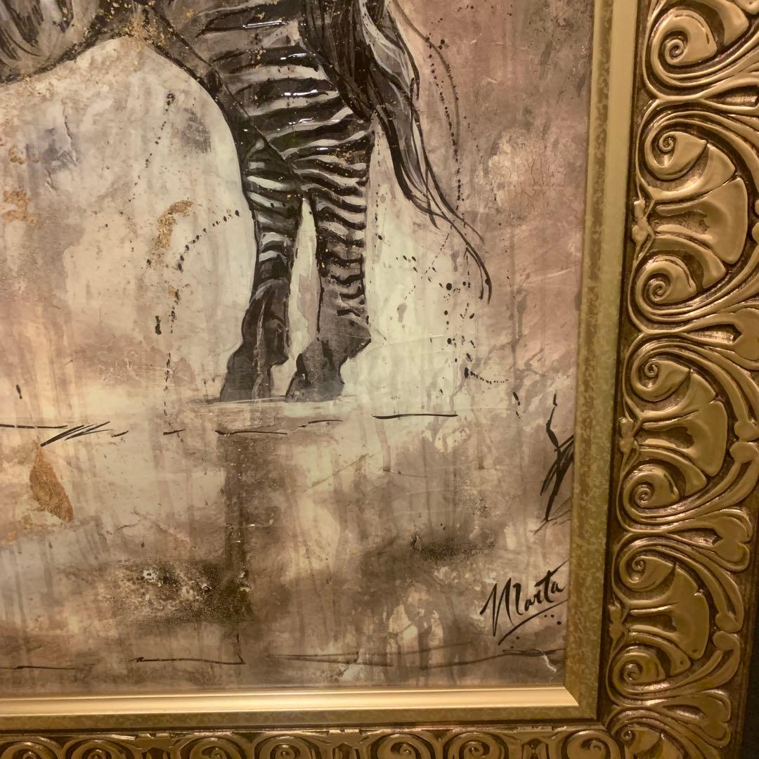 金運　開運　絵画　ゴットフライドマルタ　シマウマ　アート　馬　インテリア　雑貨