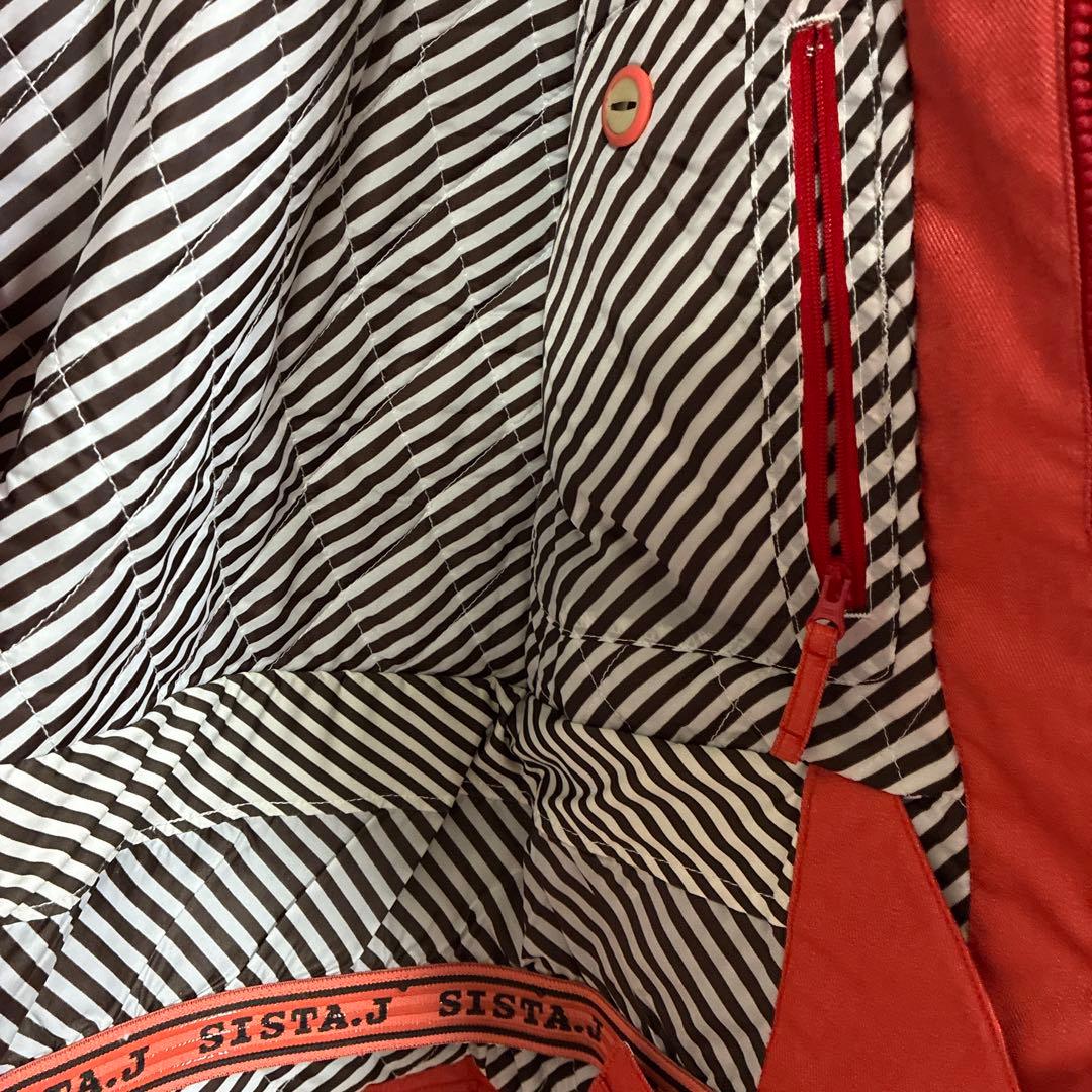 SISTA ESTIVO フード付きレッドスノーボードウェア上下