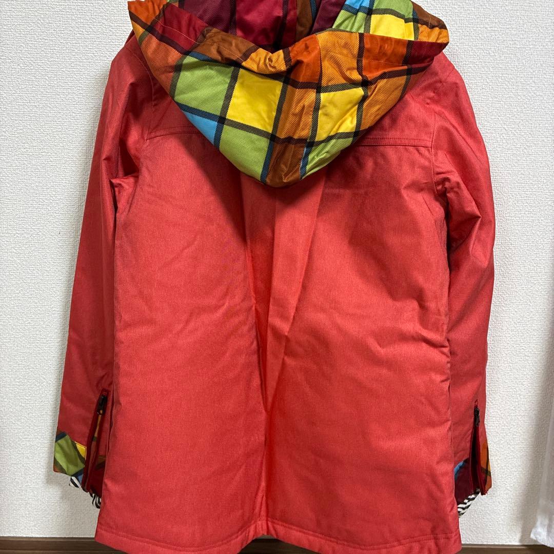 SISTA ESTIVO フード付きレッドスノーボードウェア上下