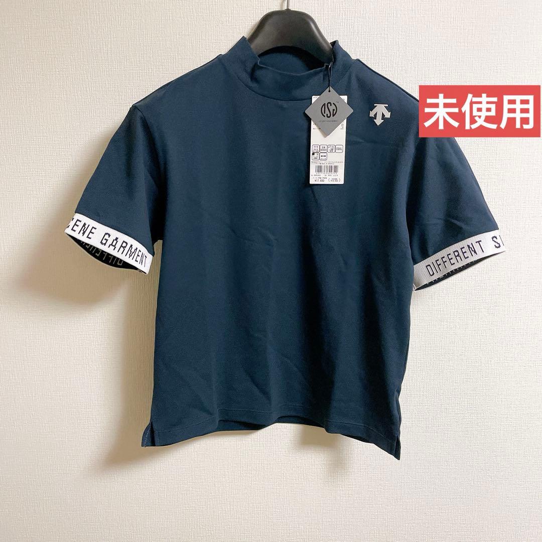 未使用　DSG デサント　ゴルフ　モックネック　半袖　Tシャツ M ショート丈