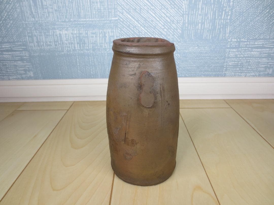 南蛮花入★南蛮★花入れ★耳附一輪花入★茶道具★華道具★共箱