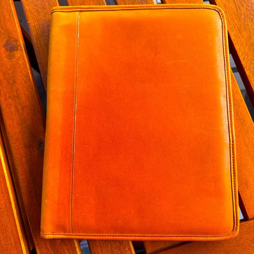 新品未使用、自宅保管COACH A4版　レザー ノートパッドブラウン