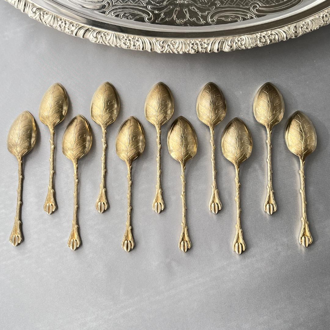 【仏蘭西】デミタススプーン 11本【シルバープレート】 10.5cm