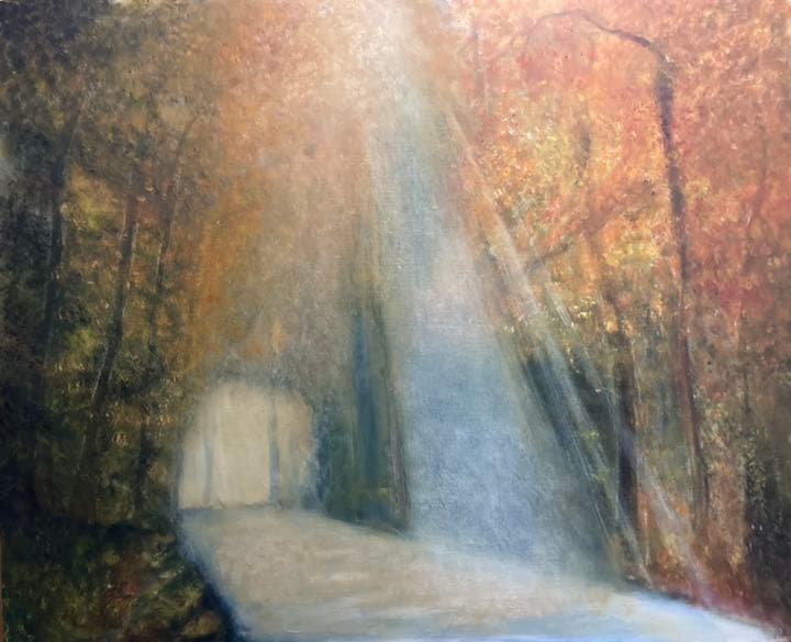 油絵「秋の陽光」