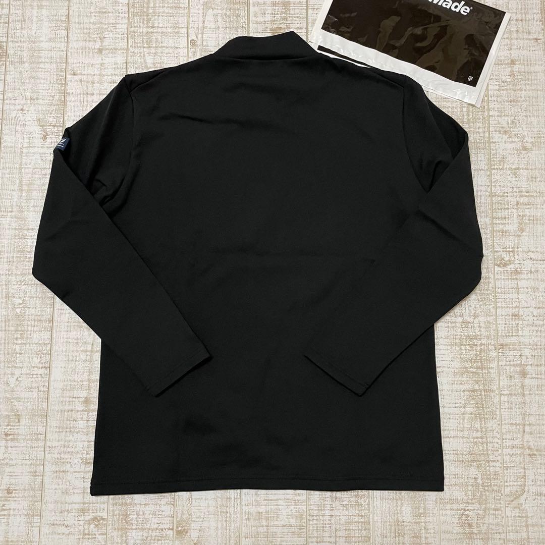 新品 テーラーメイド 長袖 モックネック 保温 胸ロゴ ブラック XLサイズ