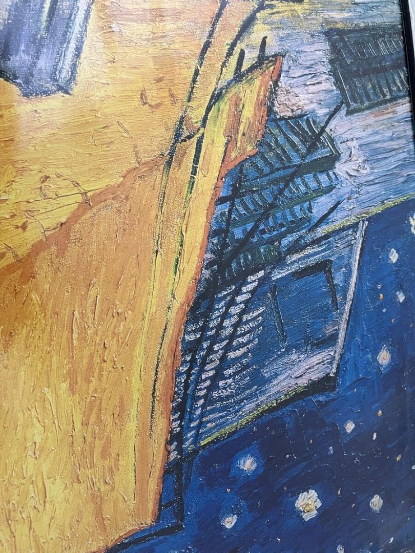 特大サイズ　ゴッホ　夜のカフェテラス　インテリア アートパネル 絵画 額縁