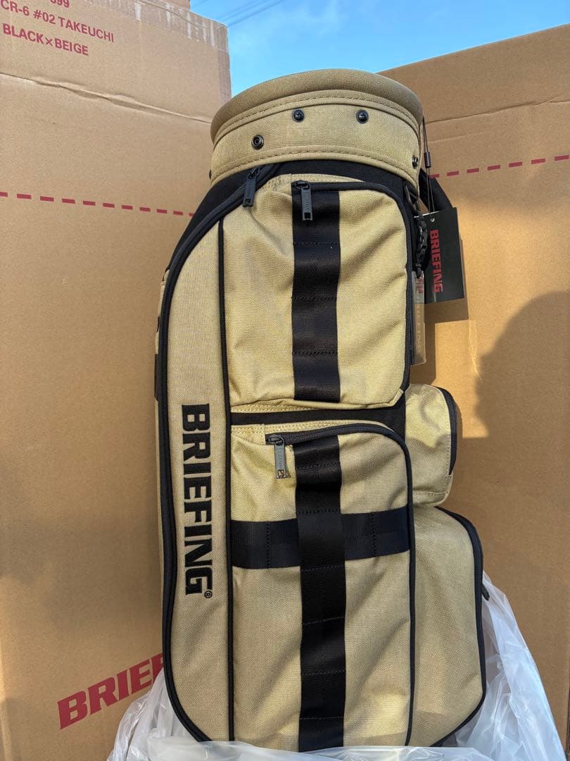 ブリーフィング キャディバッグ ベージュ　別注限定 CR-6 BGW243D37