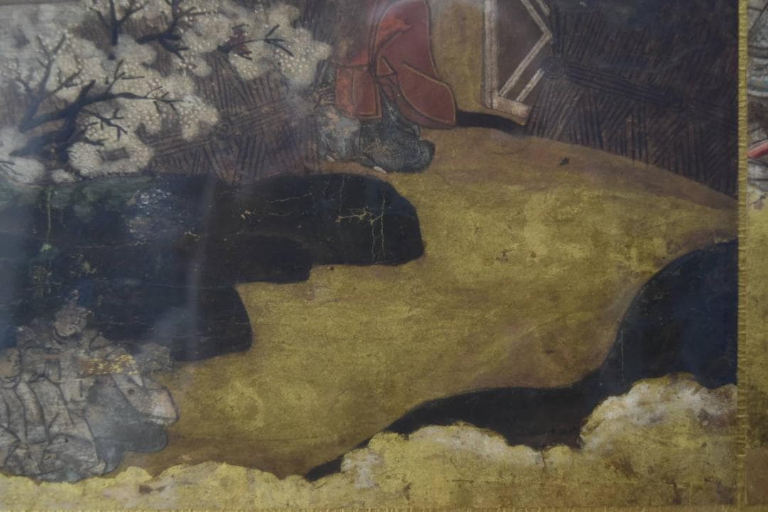 作者不詳/古画人物図/室町時代/日本画額/欄間額/掛軸/名家伝来/AA-228