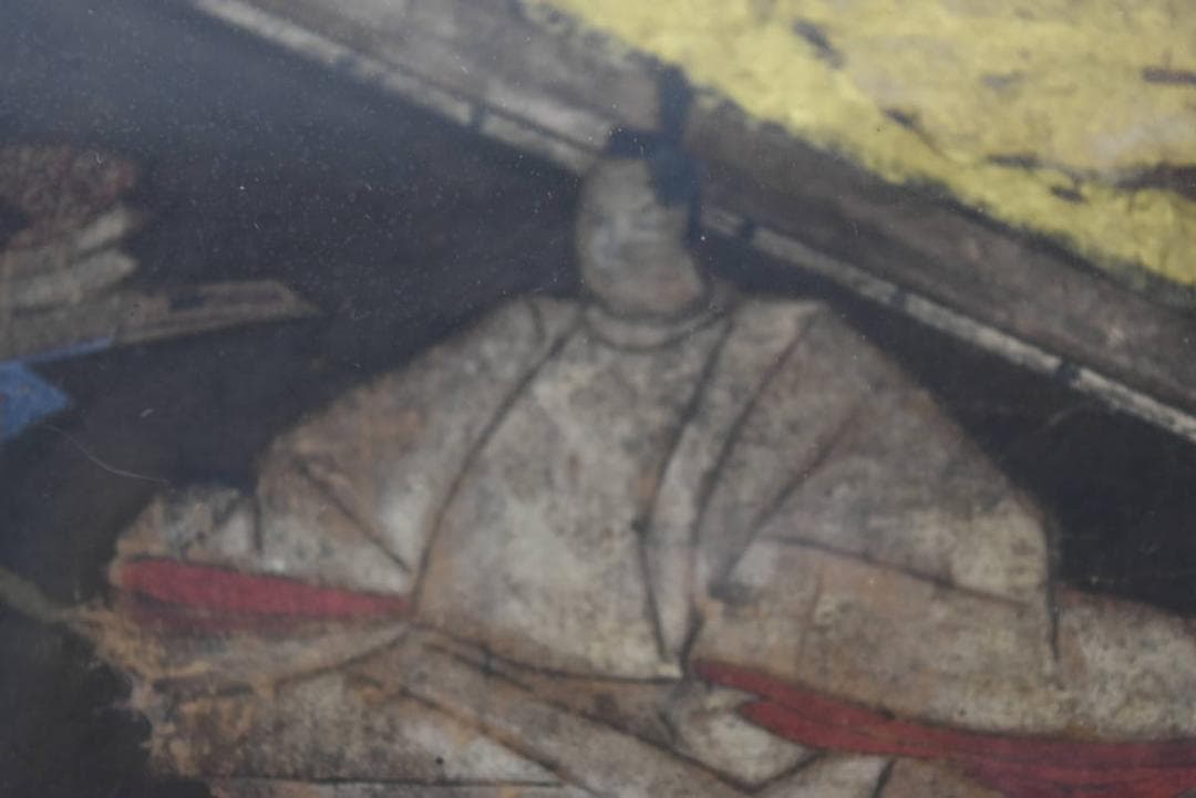 作者不詳/古画人物図/室町時代/日本画額/欄間額/掛軸/名家伝来/AA-228