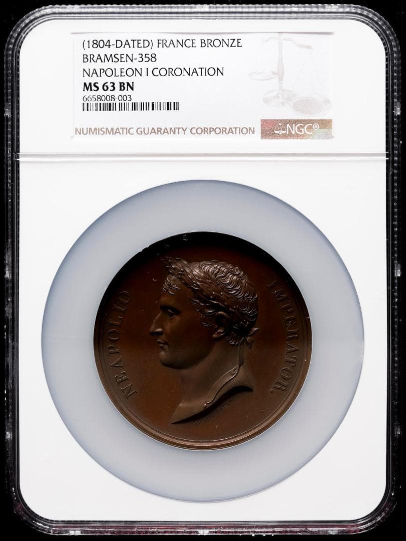 フランス Napoleonナポレオン1世 1804 NGC-MS63BN 108