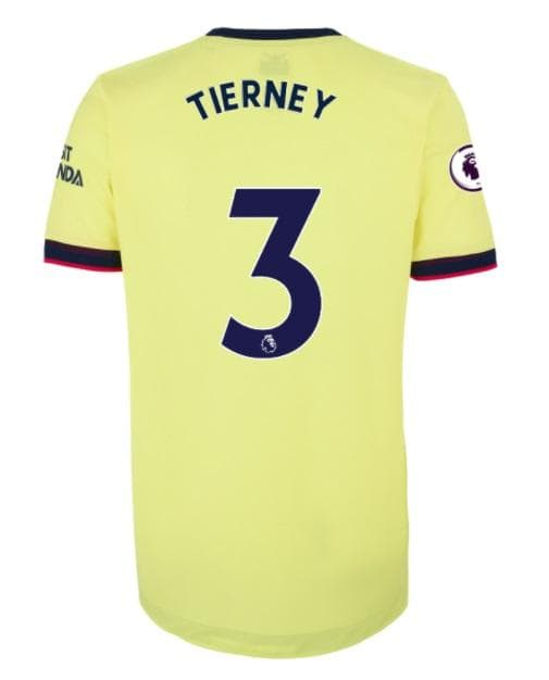 アーセナル　ティアニー オーセンティック アウェイ 2021-22 (M)