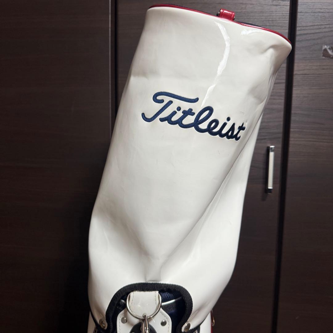 Titleist キャディバッグ ゴルフバッグ ホワイト/レッド/ネイビー