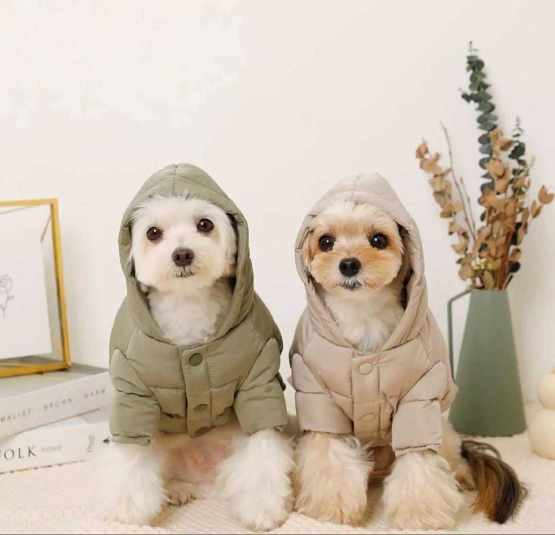 moncheri フード付きダウンジャケット カーキ DMサイズ