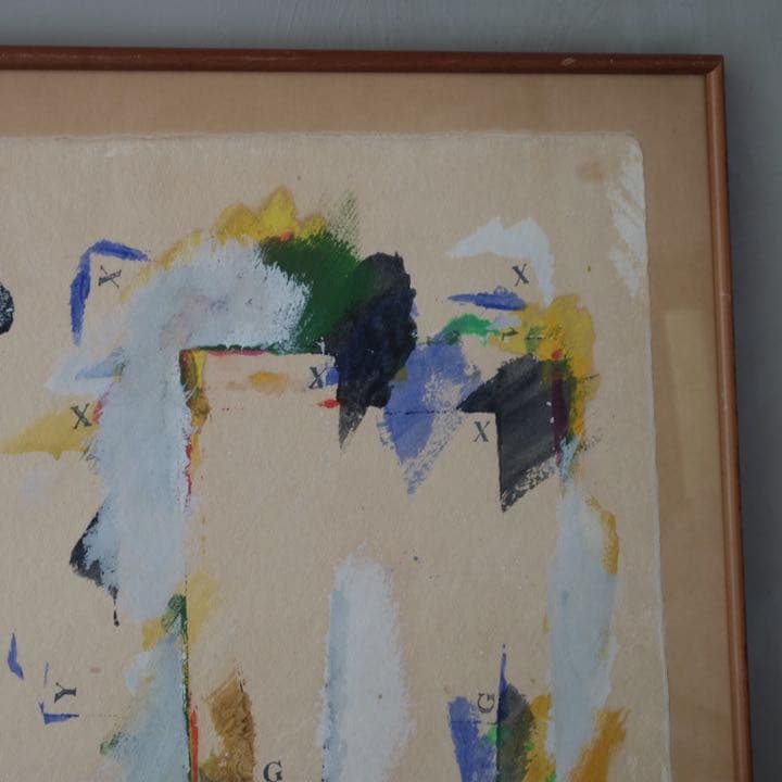 飯塚八郎作 抽象画　現代アート 芸術 美術 絵画 レトロ 古道具