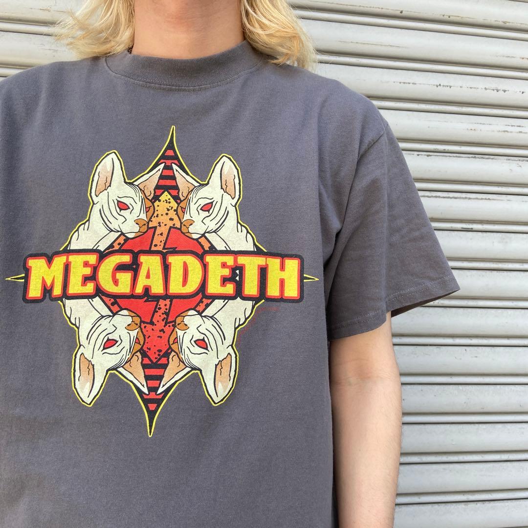 MEGADATH☆メガデス☆バンT☆リスク☆メタル☆バンドT☆L☆グレー☆