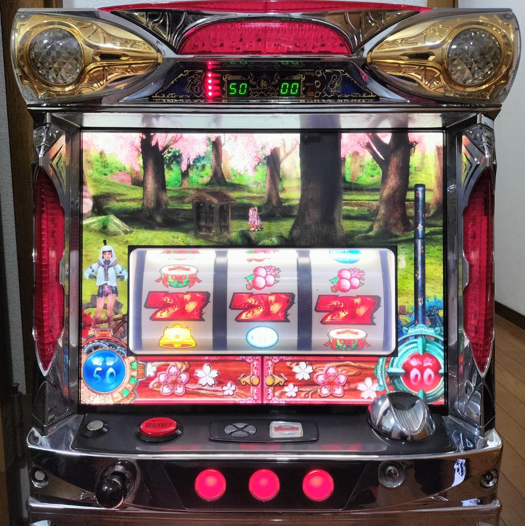 【パチスロ実機】ロデオ★新鬼武者（茜パネル）【オートプレイ付不要機付】